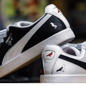 NWOT Puma Clyde xJeff Staples create from chaos 2  Men size 8 3 pairs of laces